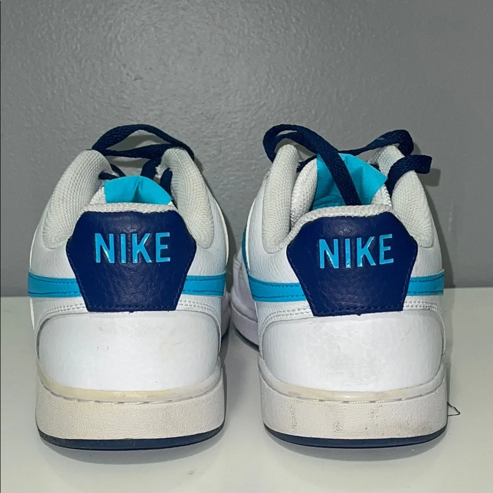 Nike Court Vision Low White‎ Laser Blue Navy Sneakers DM1187-100 Mens 10.5